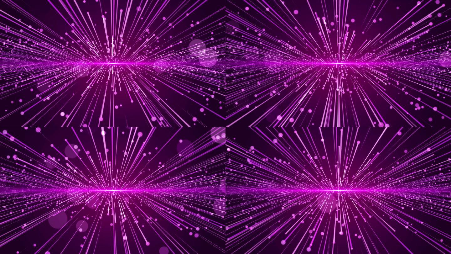 4K唯美粒子紫色光背景循环