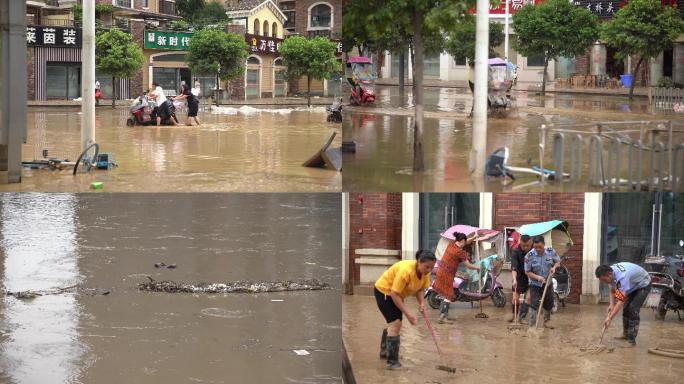 洪水过后的城市