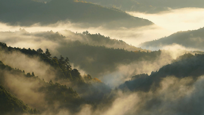 4k云雾水墨山水中国风景