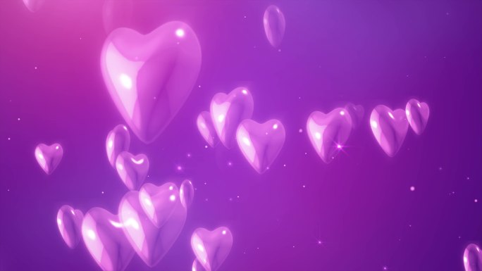 4K紫色浪漫爱情背景循环