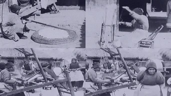 20年代民族传统手工艺作坊生产弹棉花纺车