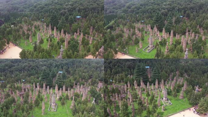 嵩山少林寺塔林航拍登封河南