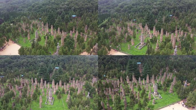 嵩山少林寺塔林航拍登封河南