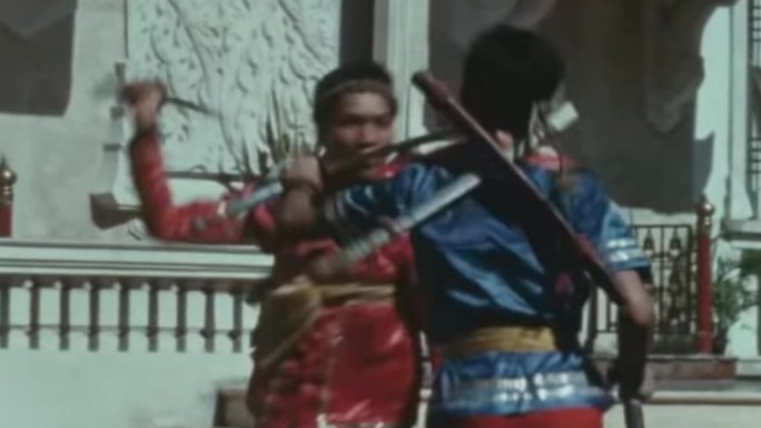70年代泰国民族传统武术短兵术格斗表演