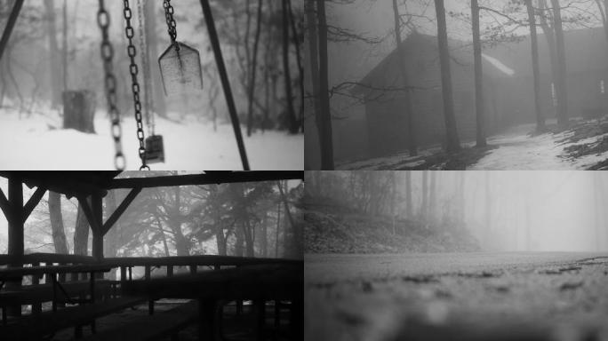 冬日迷雾森林