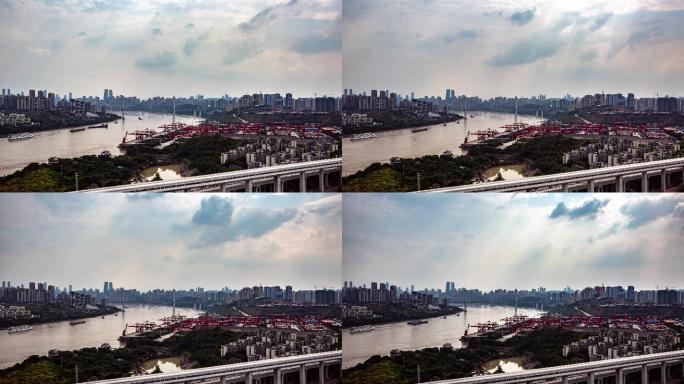重庆市寸滩保税港码头延迟拍摄