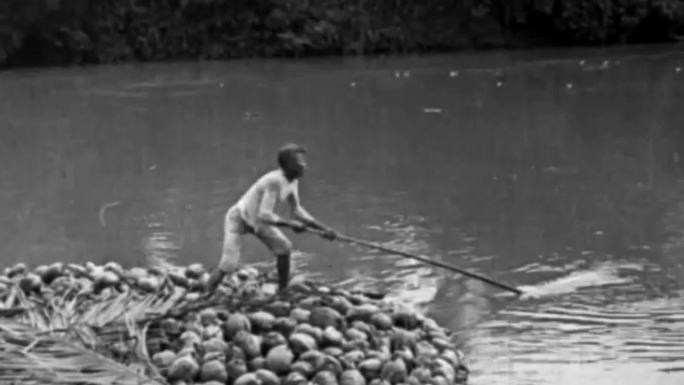 30年代种植园手工生产加工椰蓉资本家剥削