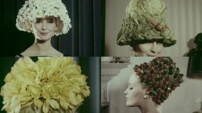 60年代欧洲时尚女性服饰帽子