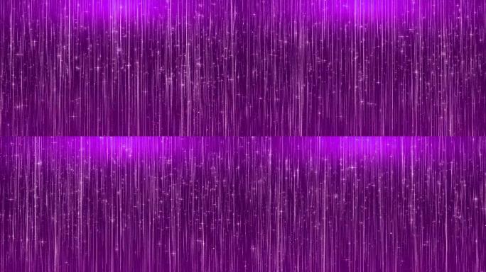 4K紫色粒子雨帘背景循环