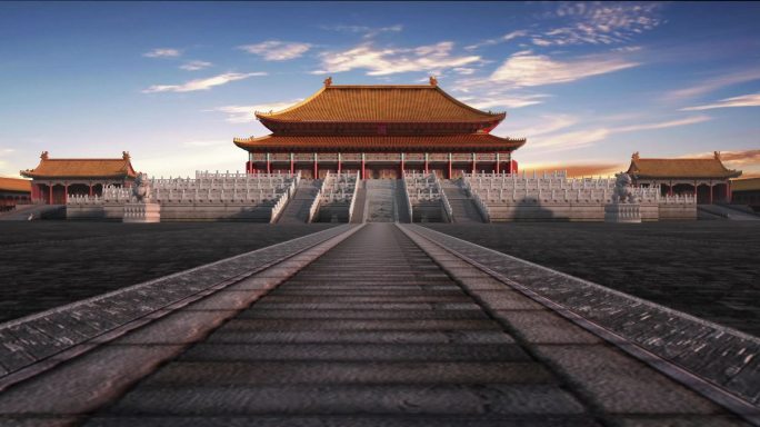 北京古建紫禁城中轴三维素材
