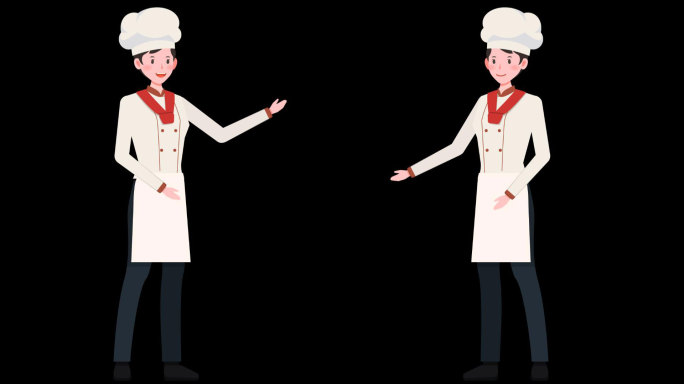 MG动画女厨师解说员