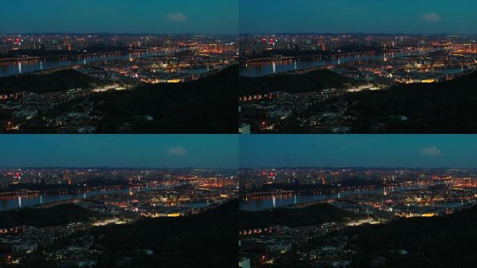 4K长沙河西大学城湘江夜晚大景02