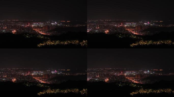 4K山顶俯拍城市夜景01