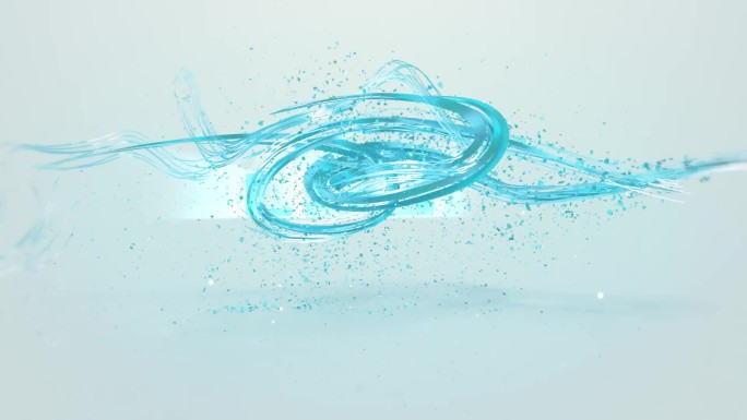 蓝色飘带logo