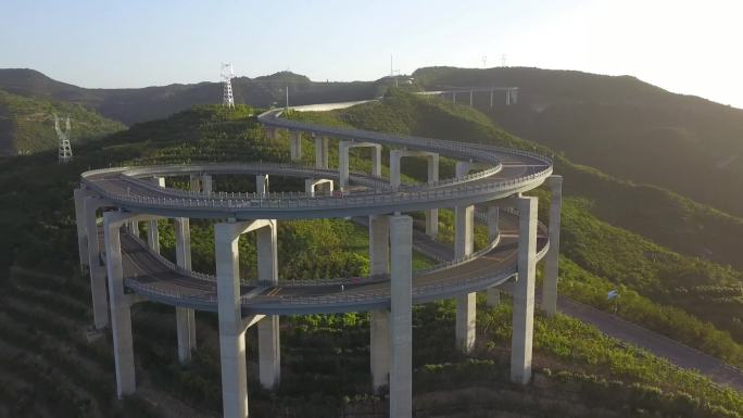 航拍太原网红桥特写