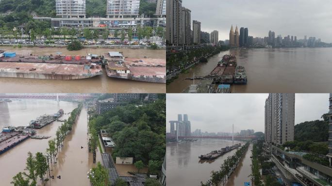 重庆洪水过境东原1981洪峰前后对比