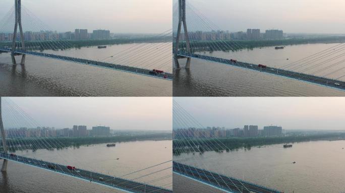 安徽安庆长江大桥航拍