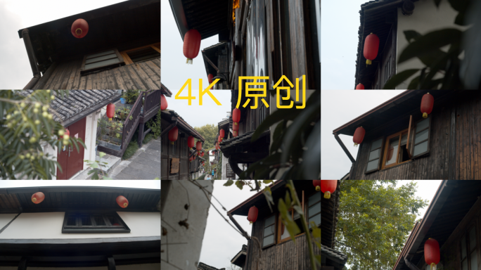 4K春节老街灯笼、纪录片春节空镜头