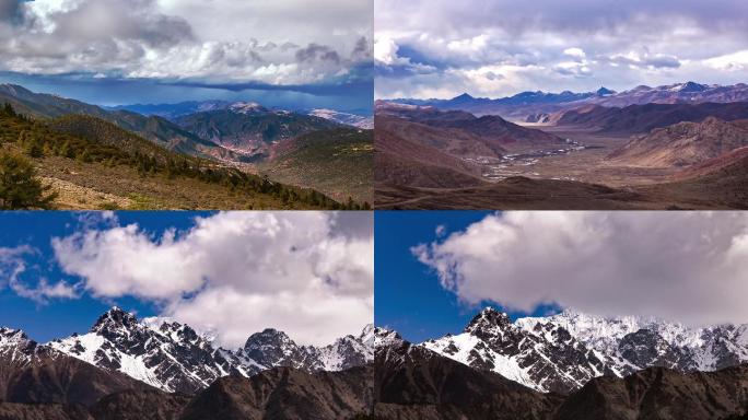 4K原创西藏风光延时摄影视频雪山星空延时