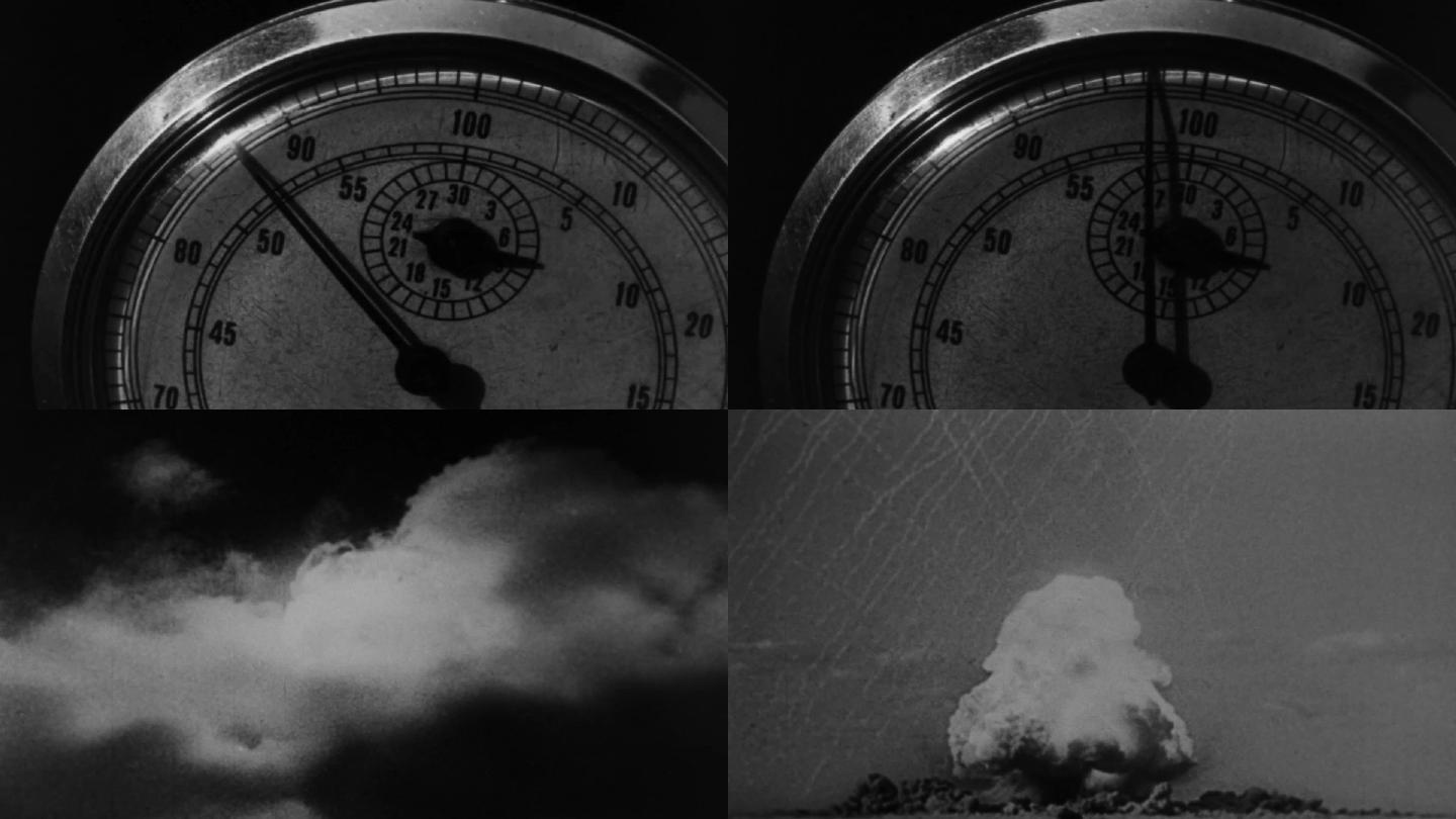 40年代曼哈顿计划轰炸机秒表核试验爆炸