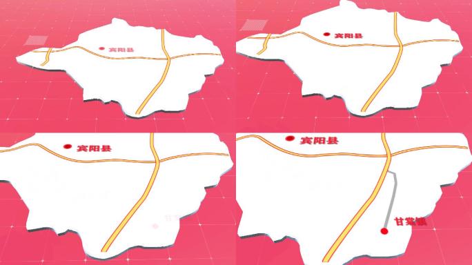 E3D简洁地图标点道路图示