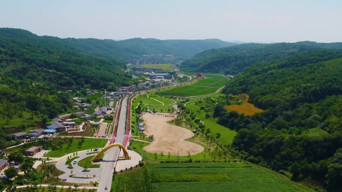 延安南泥湾景区航拍