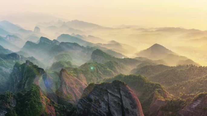 壮丽山川日出