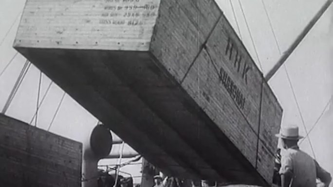 30年代集装箱轮船货物