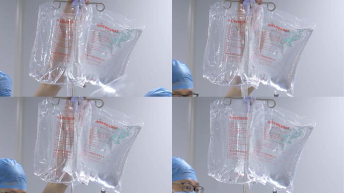 4K医院医生手术室做手术挂盐水视频素材