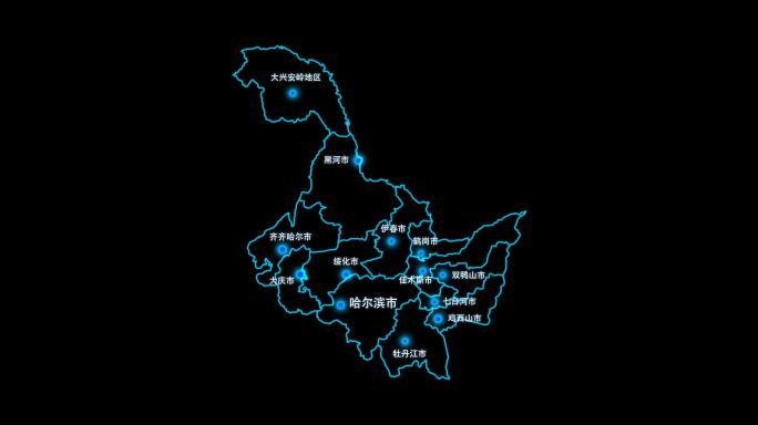 黑龙江省地图区域辐射城市通道视频