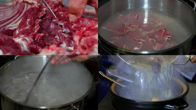 实拍马山县黑山羊从割肉到煮肉全过程
