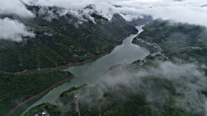 4K素材山区云雾航拍