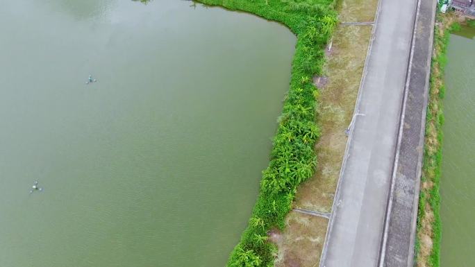 顺德河道小船渔船运输物流4K航拍视频素材