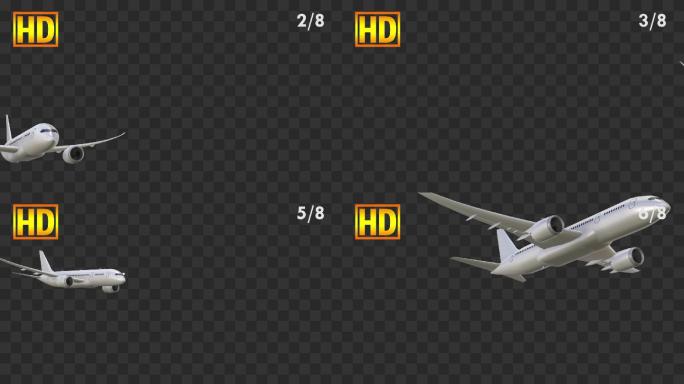 3D飞机飞行合集-带通道