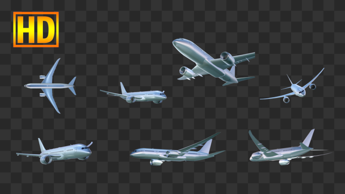 7款3D飞机模型-带通道
