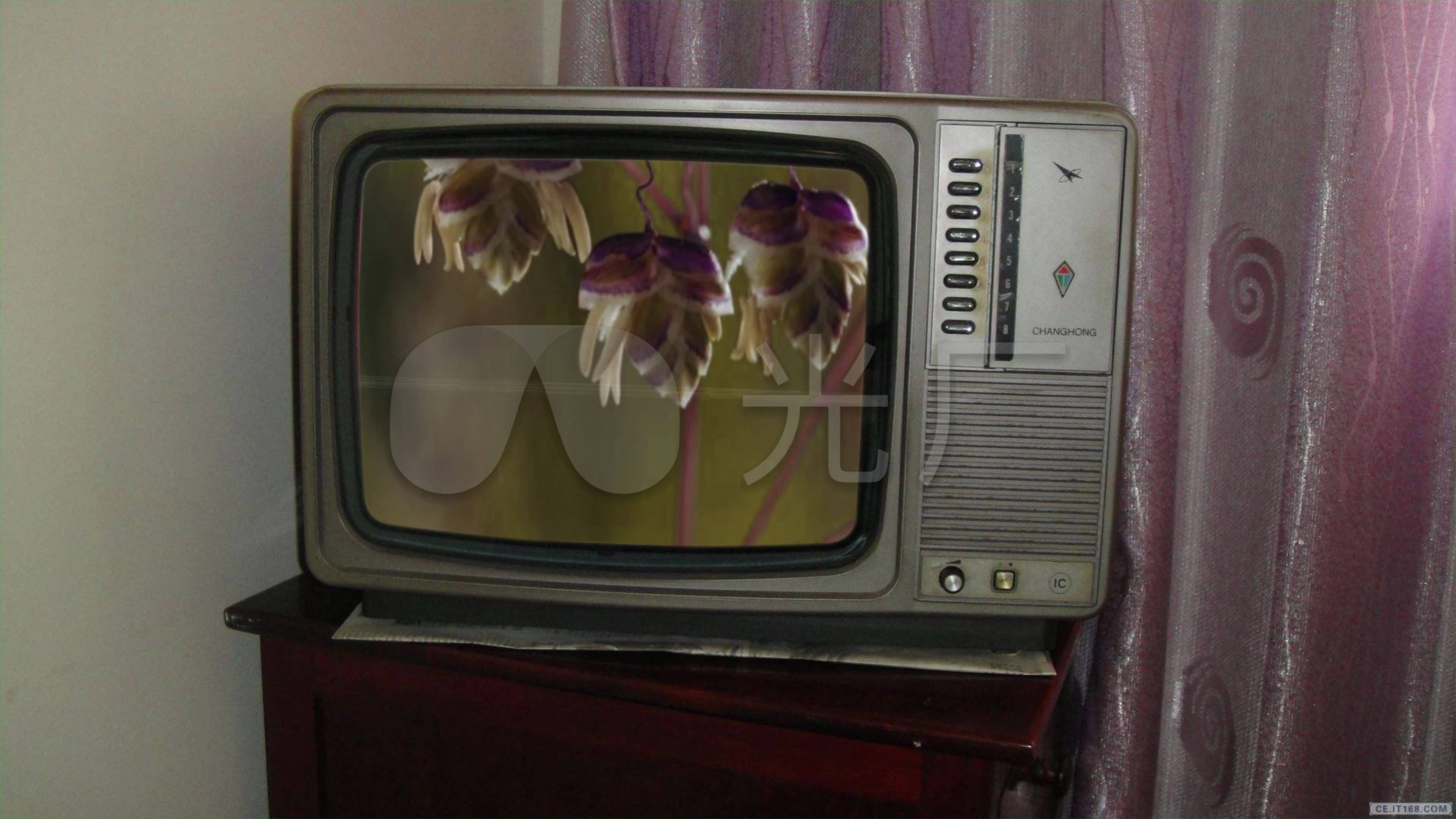 4K八九十年代彩色显像管电视机抠像模板_