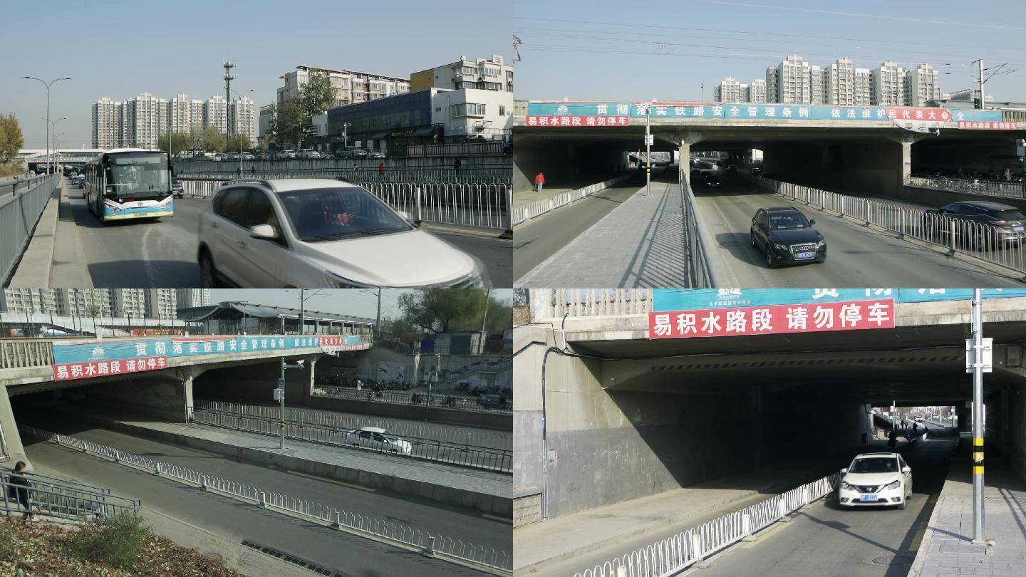 北京回龙观育知东路铁路桥车流