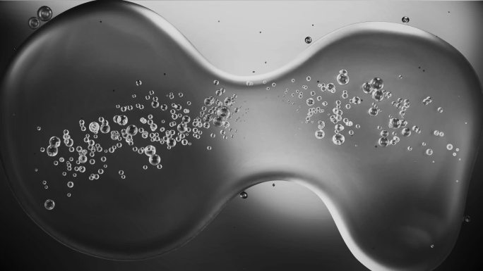 水滴融合融球气泡水泡水聚集微观水