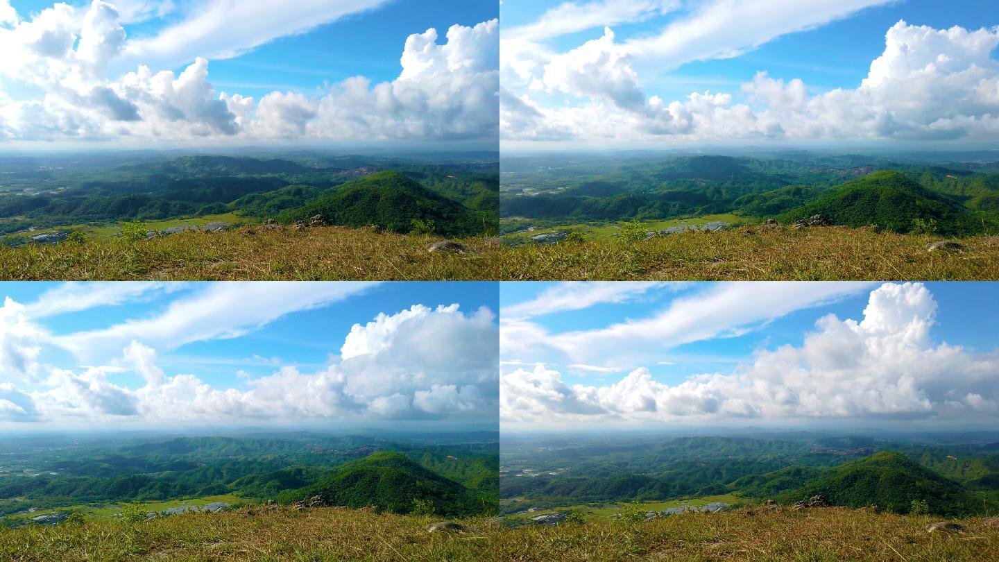 晴朗山丘山顶延时