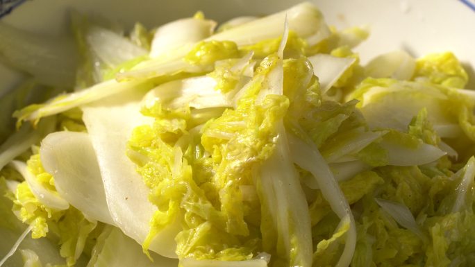 4k美食摄影中式小白菜