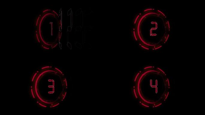 红色科技液晶5秒顺数计时通道视频