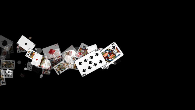 扑克牌划过屏幕视频-alpha通道