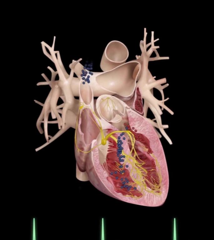 心脏动静脉血液循环原理动画演示