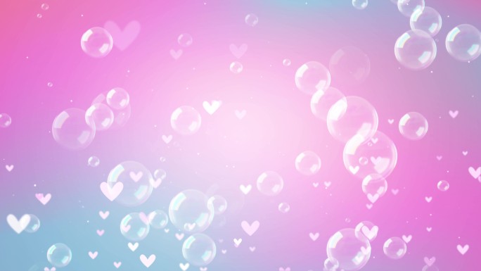4K浪漫粉色泡泡背景循环