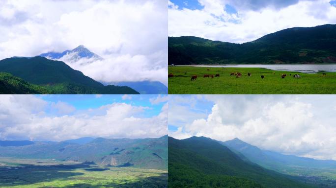 雪山延时草地延时