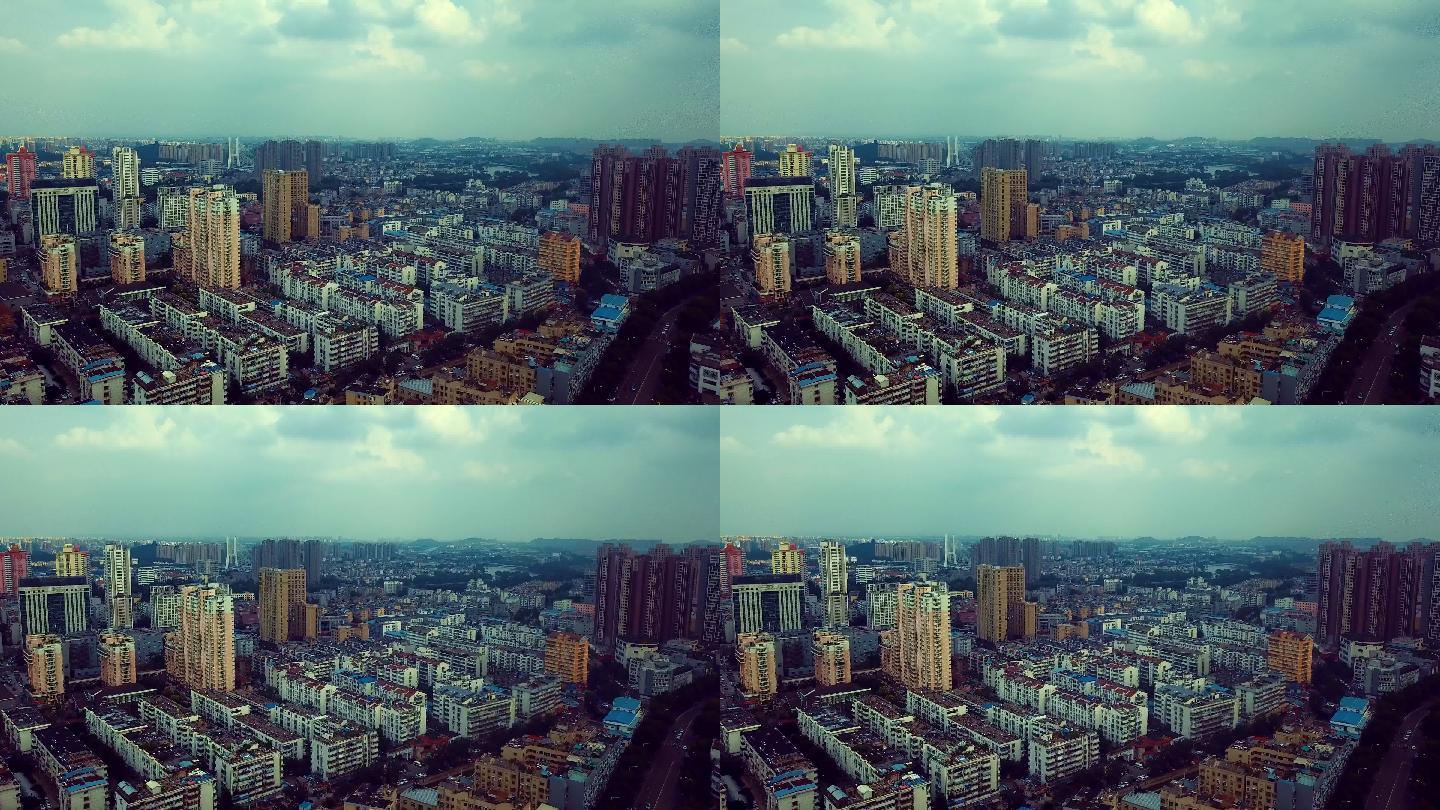 徐州市城市大楼道路4K航拍视频素