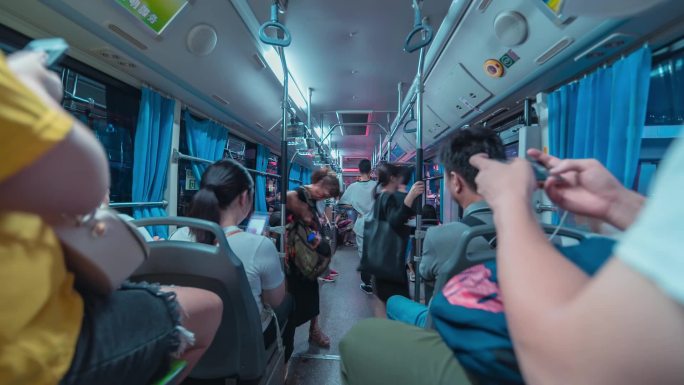 长沙公交车上延时摄影