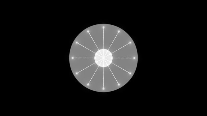 4K白色粒子光线圆圈辐射通道视频-循环