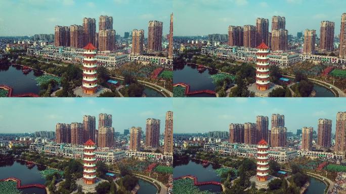 徐州丰县凤鸣塔凤鸣金街4K航拍