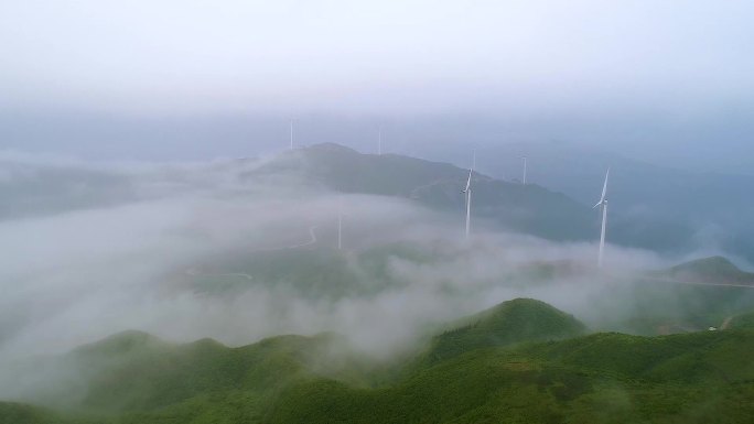 天堂山风电云海